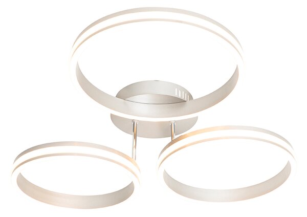 Lampa sufitowa stalowa z LED 3-stopniowy ściemniacz 3-światła - Navara