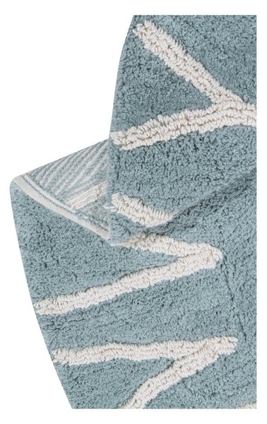 Jasnoniebieski bawełniany dywan dziecięcy tkany ręcznie odpowiedni do prania ø150 cm ABC Vintage Blue – Lorena Canals