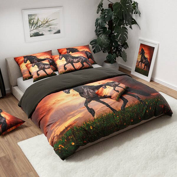 Pościel 3D z mikrofibry KOŃ brązowa Rozmiar pościeli: 70 x 90 cm | 140 x 200 cm