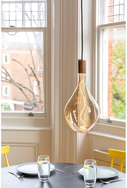 Ciemnobrązowa lampa wisząca ø 5 cm Knuckle – tala