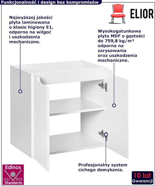 Biała szafka łazienkowa pod umywalkę K1-K02