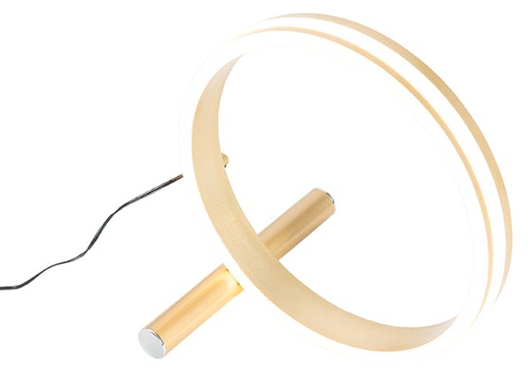 Designerska lampa stołowa mosiądz z wbudowanym LED 3-stopniowy ściemniacz - Navara