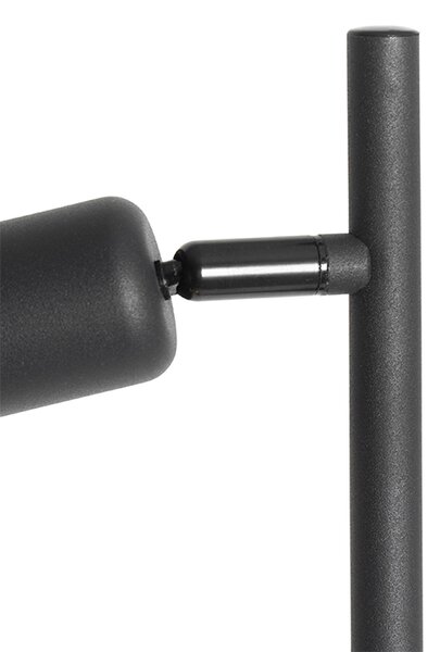 Designerska lampa podłogowa czarna ze złotem 3-światła - Noud
