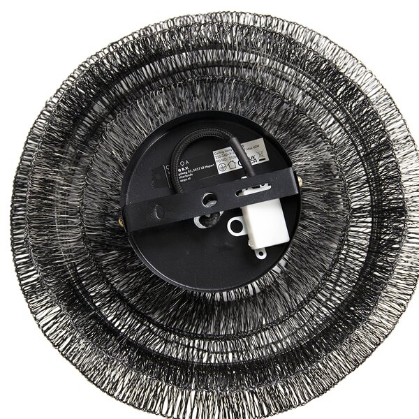 Orientalna lampa sufitowa czarna 25 cm - Vadi