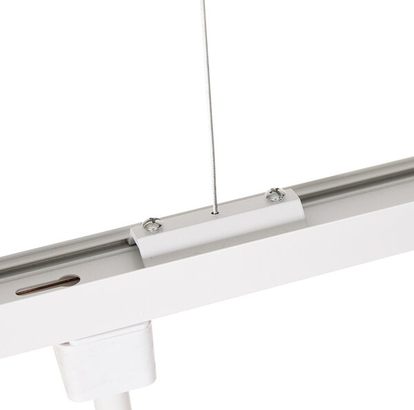 Nowoczesny system szynowy wiszący z 5 reflektorami biały 1-fazowy - Iconic Jeana