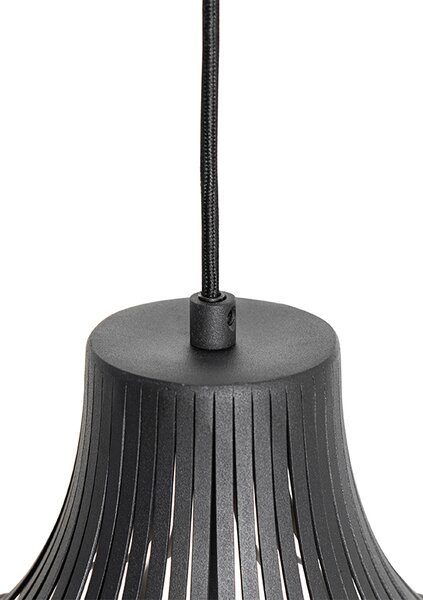 Nowoczesna lampa wisząca czarna 38 cm - Saffira