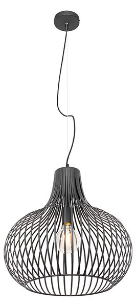 Nowoczesna lampa wisząca czarna 48 cm - Saffira