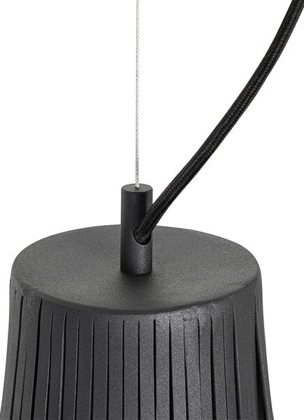 Nowoczesna lampa wisząca czarna 48 cm - Saffira