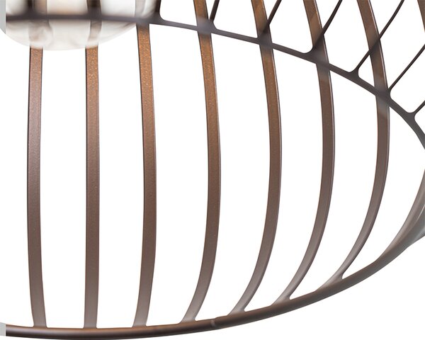 Nowoczesna lampa wisząca brązowa 38 cm - Saffira