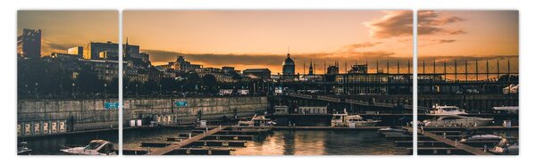 Obraz - miasto portowe (170x50 cm)