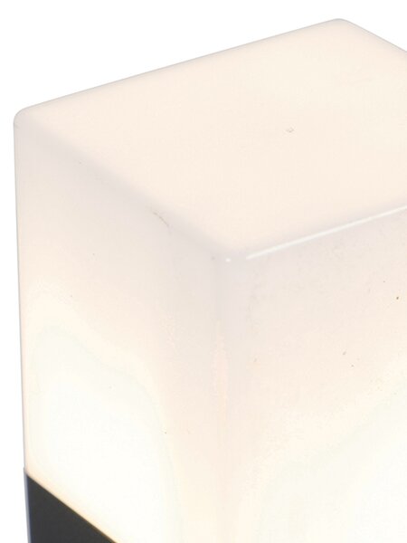 Lampa ogrodowa z kołkiem czarny opalowy klosz 70 cm kołek do ziemi i wtyk kablowy - Denmark
