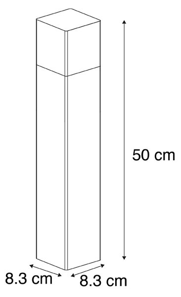 Lampa ogrodowa na szpikulec czarny opalowe szkło 50 cm szpikulec i kabel - Dania