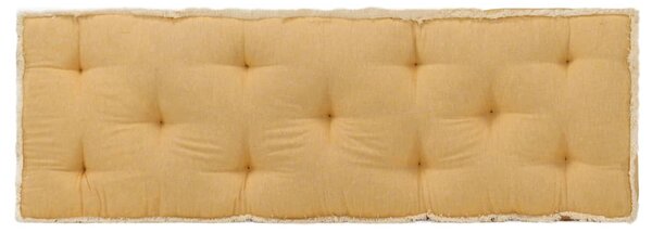 Poduszka na sofę z palet, żółta, 120x40x7 cm