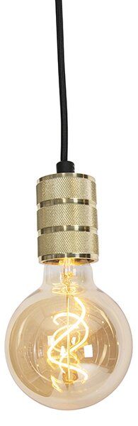Nowoczesny system szynowy z 3 reflektorami i 3 lampami wiszącymi złoty 1-fazowy - Iconic Cavalux Jeana