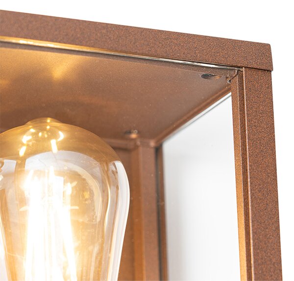 Industrialna lampa ścienna rdzawo-brązowa 38 cm 2-światłowa IP44 - Charlois