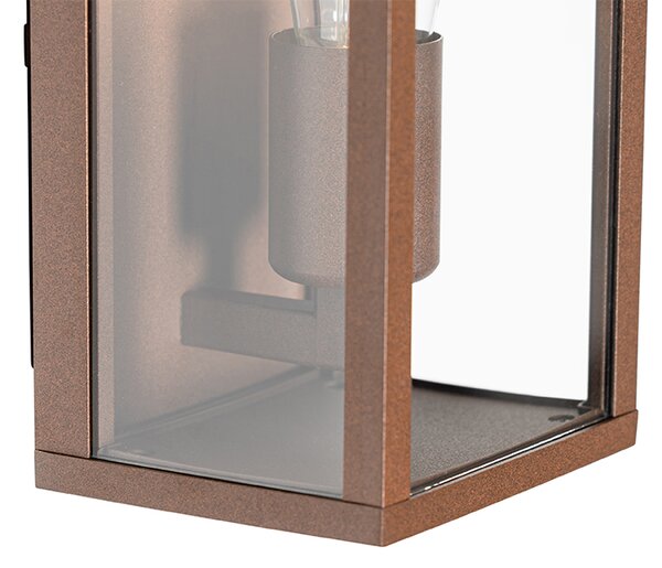 Industrialna lampa ścienna brązowa rdza 26 cm IP44 - Charlois
