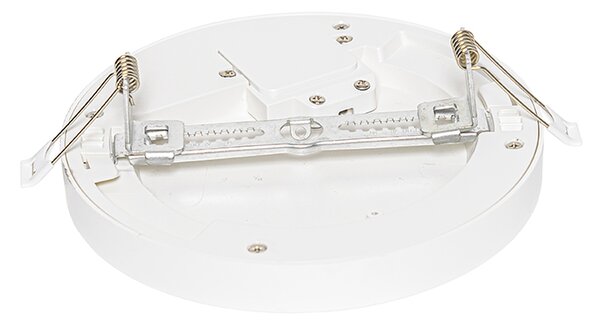 Reflektor natynkowy lub wpuszczany biały 18 cm z diodą LED 3-stopniowy ściemniacz do ciepłego światła z przełącznikiem DIP - Trans