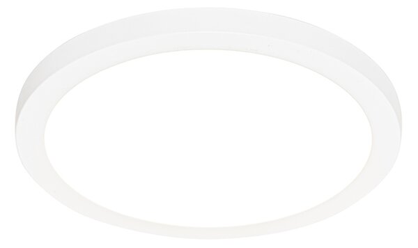 Reflektor natynkowy lub wpuszczany biały 30 cm z LED z 3-stopniową regulacją barwy światła z przełącznikiem DIP - Trans
