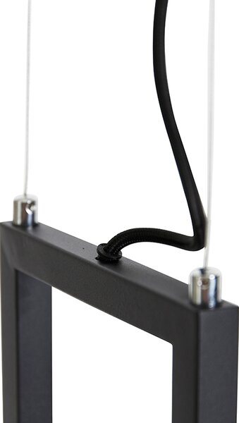 Industrialna lampa wisząca czarna z półką 4-światła GU10 - Cage Rack