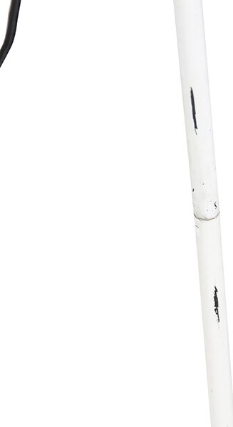 Rustykalna lampa podłogowa trójnóg bambusowa z białym - Canna Diamond