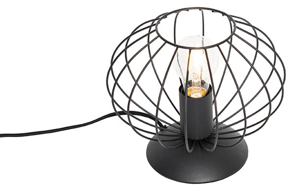 Przemysłowa lampa stołowa czarna - Margarita