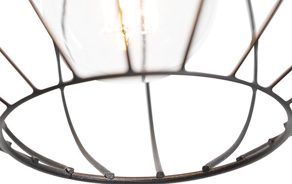 Industrialna lampa stojąca czarna 23 cm - Margarita