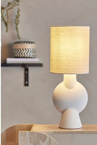 Beżowa lampa stołowa z tekstylnym kloszem (wysokość 54,5 cm) Sergio – Bloomingville