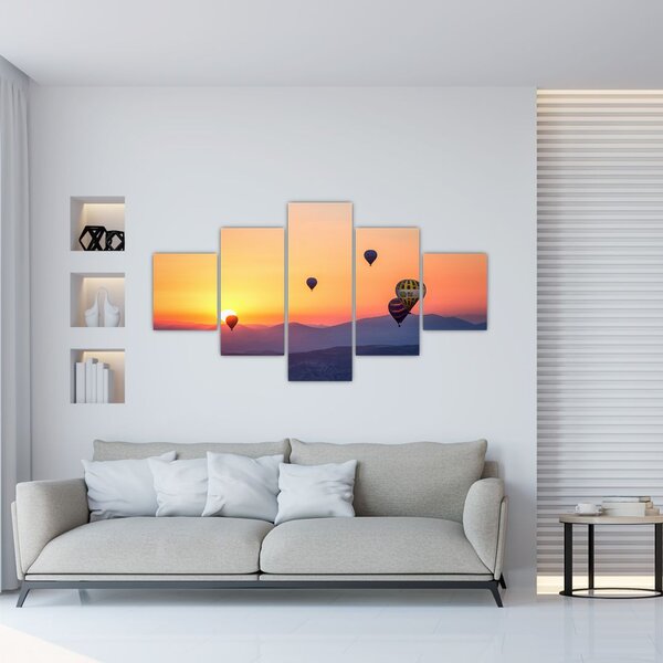 Obraz balonów na ogrzane powietrze (125x70 cm)