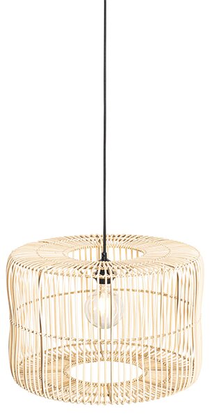 Orientalna lampa wisząca z rattanu 45 cm - Maud