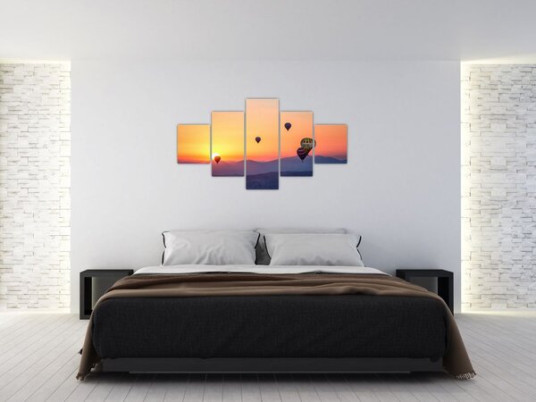 Obraz balonów na ogrzane powietrze (125x70 cm)