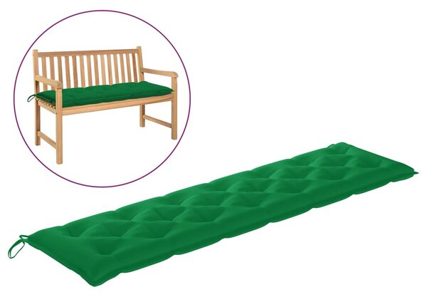 Poduszka na ławkę ogrodową, zielona, 200x50x7 cm, tkanina