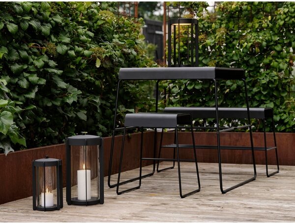 Czarna metalowa szafka na buty z siedziskiem A-Bench – Zone