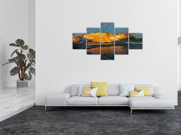 Obraz krajobrazu wysokogórskiego (125x70 cm)