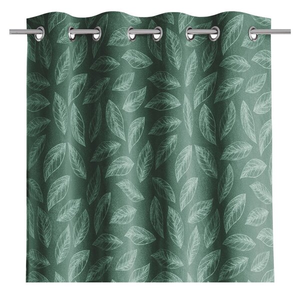 Zielona aksamitna zasłona 140x250 cm Calm – Restilo