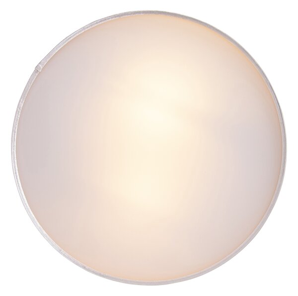 Nowoczesna lampa sufitowa różowa 40 cm ze złotym wnętrzem - Drum