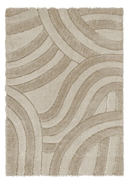 Beżowy dywan tkany ręcznie z włókien z reyklingu 120x170 cm Velvet – Flair Rugs