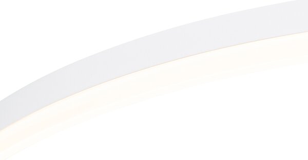 Designerska lampa wisząca biała 80 cm z wbudowanym LEDem o 3-stopniowej regulacji jasności - Anello