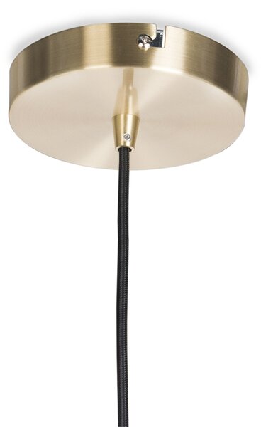 Inteligentna lampa wisząca mosiężna ze szkłem dymnym 30 cm z WiFi ST64 - Ball