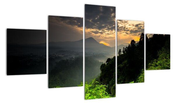 Obraz - zielony górski krajobraz (125x70 cm)