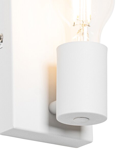 Designerska lampa ścienna biała 39 cm - Johanna