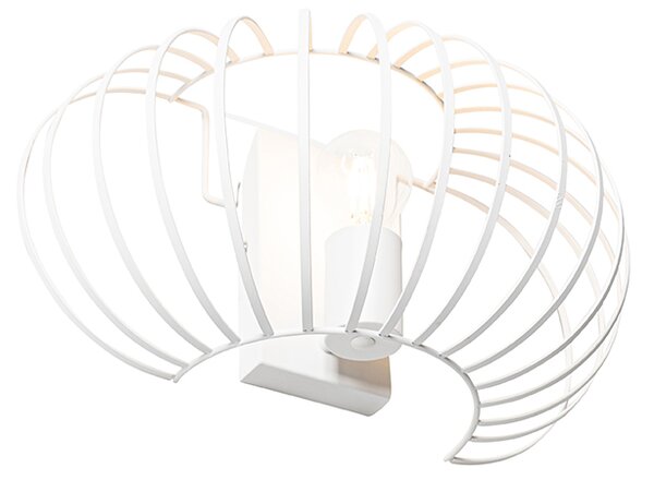 Designerska lampa ścienna biała 39 cm - Johanna