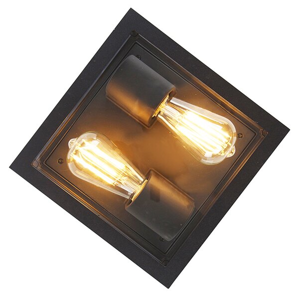 Inteligentna lampa sufitowa czarna IP44 2-światłowa w tym Wifi ST64 - Charlois