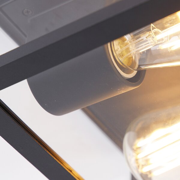 Inteligentna lampa sufitowa czarna IP44 2-światłowa w tym Wifi ST64 - Charlois