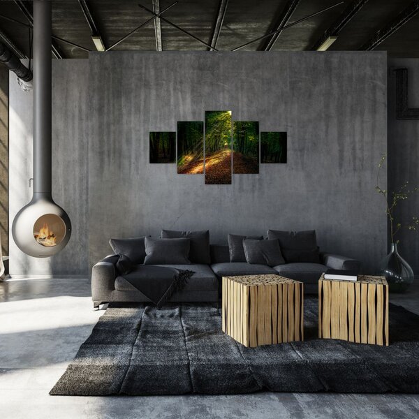 Obraz leśnej ścieżki (125x70 cm)