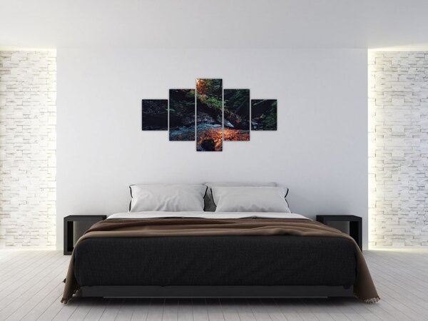 Obraz górskiej rzeki (125x70 cm)