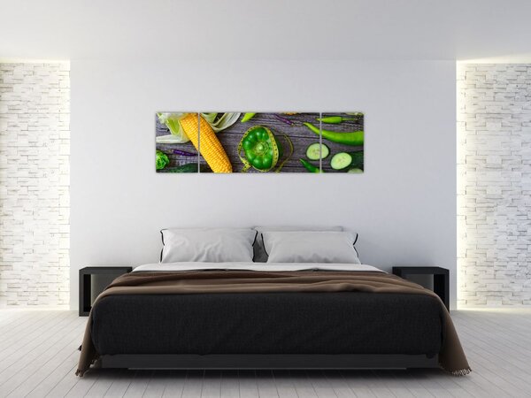 Obraz z warzywami (170x50 cm)