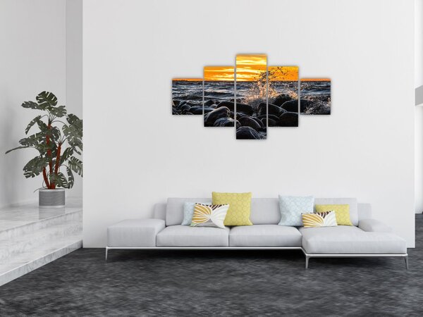 Obraz fal morskich (125x70 cm)