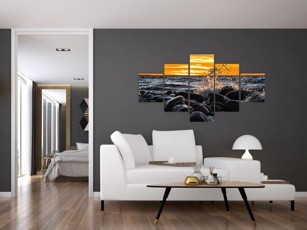 Obraz fal morskich (125x70 cm)