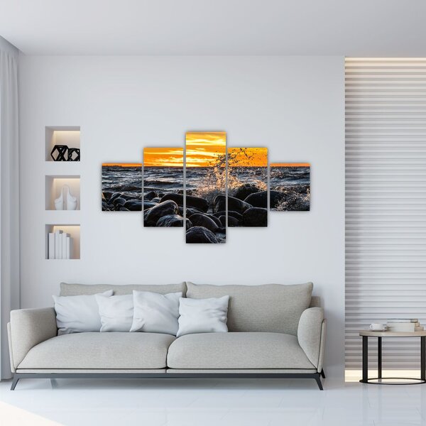 Obraz fal morskich (125x70 cm)