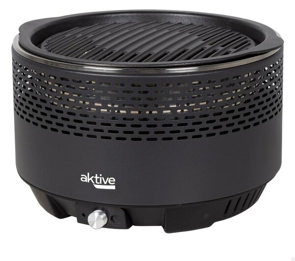 Aktywny bezdymny grill okrgy srebrny 31 cm srebrny 31 cm